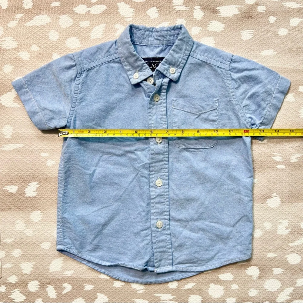 The Children’s Place Short Sleeve Button Down Oxford Shirt for Toddler Boy - Picture 7 of 7
